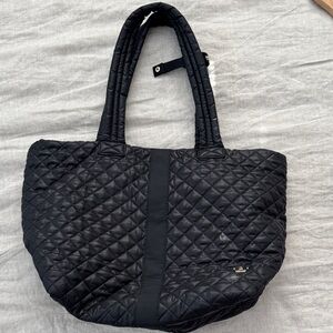 Oliver Thomas Black Quilted Tote Bag